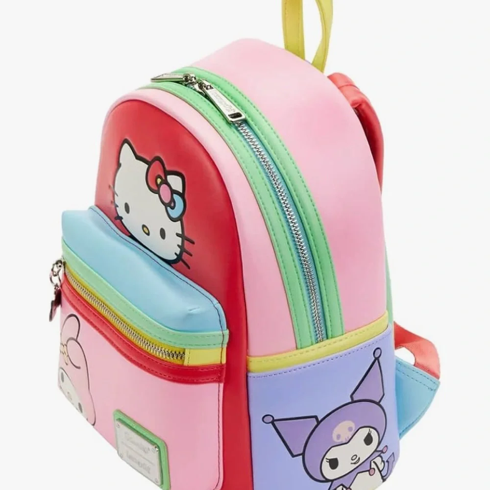 LOUNGEFLY Sanrio Hello Kitty And Friends Color Block Backpack 10 3/16in